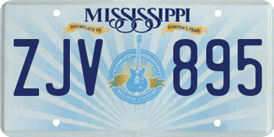 MS license plate ZJV895