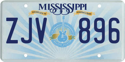 MS license plate ZJV896