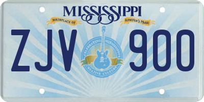 MS license plate ZJV900