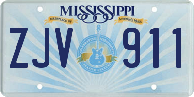 MS license plate ZJV911