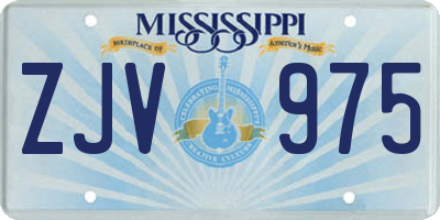 MS license plate ZJV975