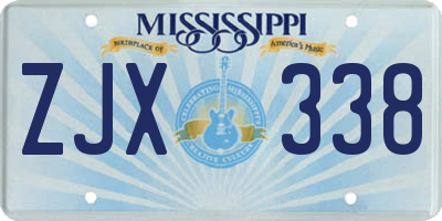 MS license plate ZJX338