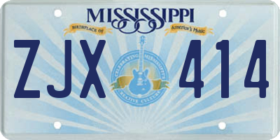 MS license plate ZJX414