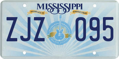 MS license plate ZJZ095