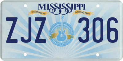 MS license plate ZJZ306