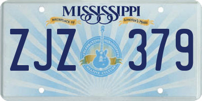 MS license plate ZJZ379