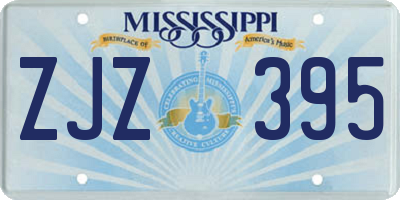 MS license plate ZJZ395