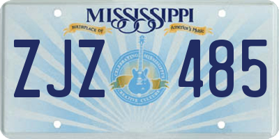 MS license plate ZJZ485