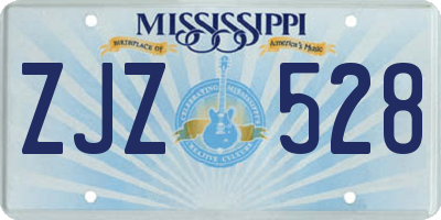 MS license plate ZJZ528