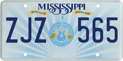 MS license plate ZJZ565