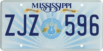 MS license plate ZJZ596