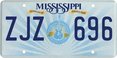 MS license plate ZJZ696