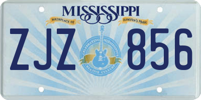MS license plate ZJZ856