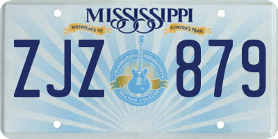 MS license plate ZJZ879