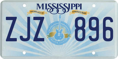 MS license plate ZJZ896