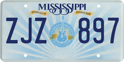 MS license plate ZJZ897