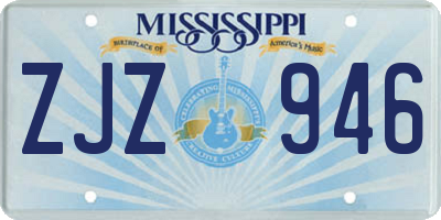 MS license plate ZJZ946