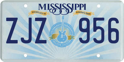 MS license plate ZJZ956