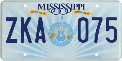 MS license plate ZKA075