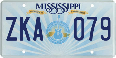 MS license plate ZKA079
