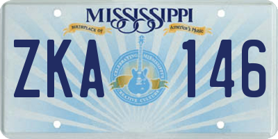 MS license plate ZKA146