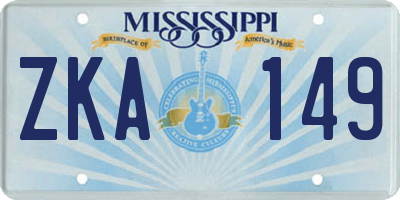 MS license plate ZKA149