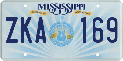 MS license plate ZKA169