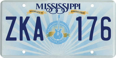 MS license plate ZKA176