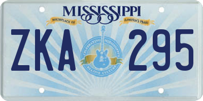 MS license plate ZKA295