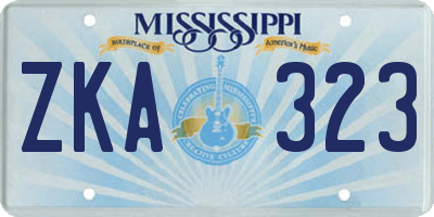 MS license plate ZKA323