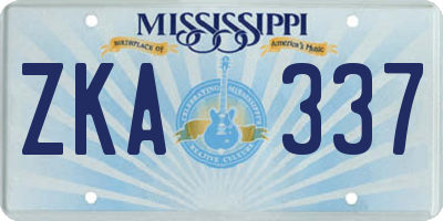 MS license plate ZKA337