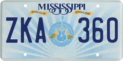 MS license plate ZKA360