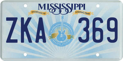 MS license plate ZKA369