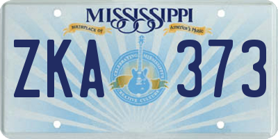 MS license plate ZKA373