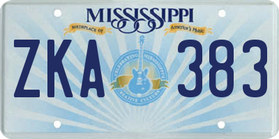 MS license plate ZKA383
