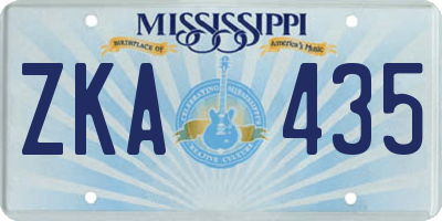 MS license plate ZKA435