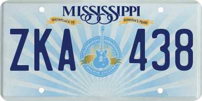 MS license plate ZKA438