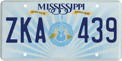 MS license plate ZKA439
