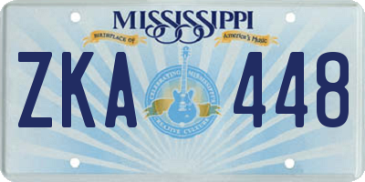 MS license plate ZKA448