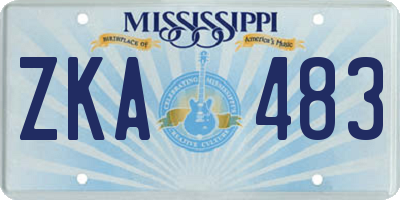 MS license plate ZKA483
