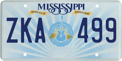 MS license plate ZKA499