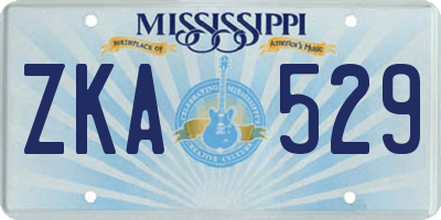 MS license plate ZKA529