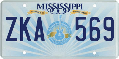 MS license plate ZKA569