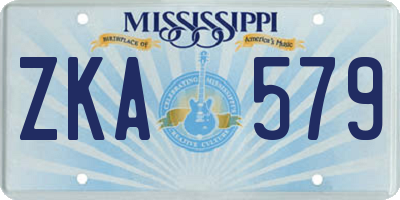 MS license plate ZKA579