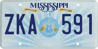 MS license plate ZKA591