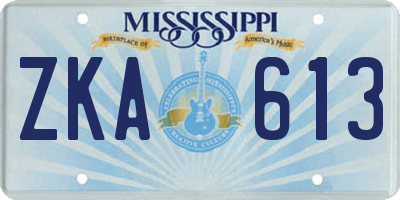 MS license plate ZKA613