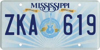 MS license plate ZKA619