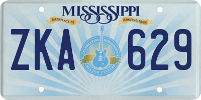 MS license plate ZKA629