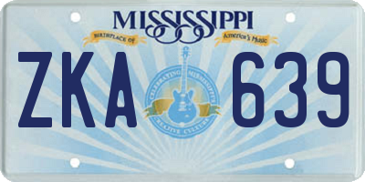 MS license plate ZKA639