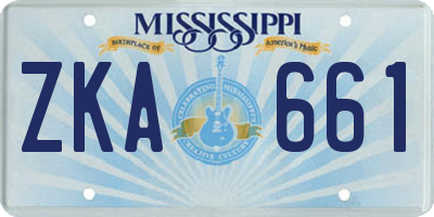 MS license plate ZKA661